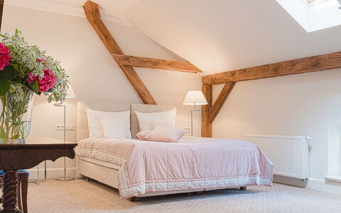 Manowce Palace: Interior Design, Furniture, Bed, Wall, Bedroom, Wood, Ceiling, Floor, Flooring, Room