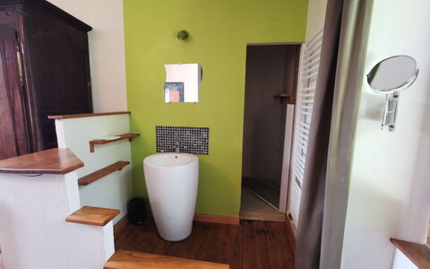 Le Patio: Plumbing Fixture, Wood, Bathroom, Toilet, Flooring, Floor, Door, Toilet Seat, Hardwood