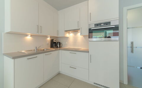 Seaside 101 with Parking: Property, Room, Kitchen, Cabinetry, Furniture, Building, Countertop, House, Interior Design, Real Estate