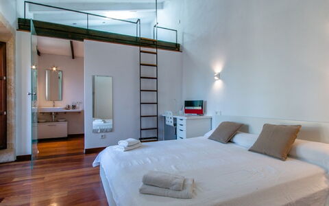 Sa Muralla: Bedroom, Furniture, Room, Bed, Property, Interior Design, Bed Frame, Bed Sheet, Building, Ceiling
