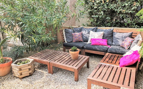 Santa Marina: Plant, Furniture, Property, Table, Outdoor Table, Flowerpot, Leaf, Wood, Botany, Outdoor Furniture