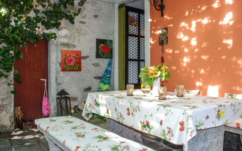 Verzaschina: Furniture, Plant, Property, Table, Decoration, Building, Window, White, Green, Interior Design