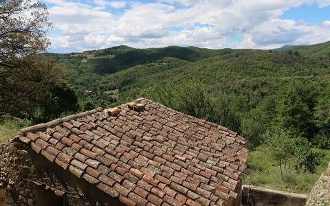 La Volte: Wall, Roof, Tree, Rural Area, Stone Wall, House, Rock, Ruins, Hill, Mountain
