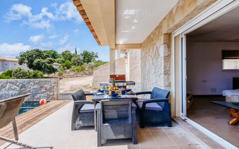 Villa Belios: Furniture, Cloud, Sky, Table, Azure, Wood, Houseplant, Architecture, Interior Design, Living Room