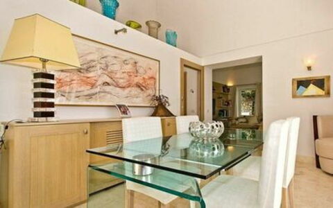 Villa Marina Little Beach: Furniture, Picture Frame, Table, Cabinetry, Countertop, Wood, Chair, Lighting, Interior Design, Building