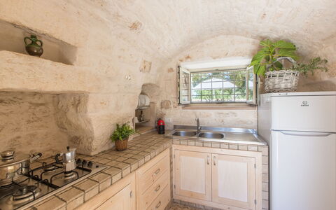 Trullo Del Pioppo Gigante: Cabinetry, Countertop, Building, Property, Kitchen Sink, Sink, Tap, Kitchen, Window, Wood