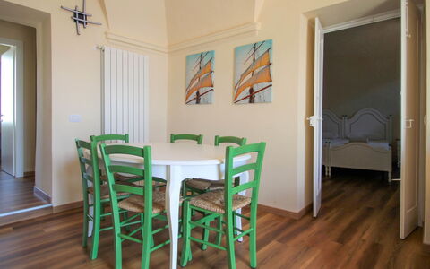 Porto Valtravaglia 105: Room, Property, Furniture, Floor, Wood Flooring, Dining Room, Hardwood, Building, Interior Design, Table