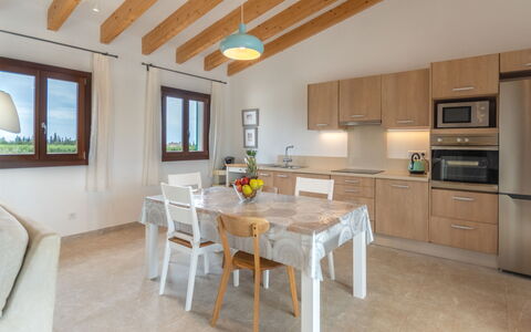 Son Vivot: Table, Furniture, Property, Cabinetry, Countertop, Window, Wood, Chair, Interior Design, Kitchen