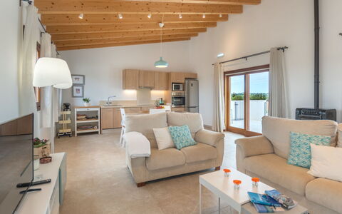 Son Vivot: Couch, Table, Furniture, Property, Azure, Interior Design, Wood, Pillow, Floor
