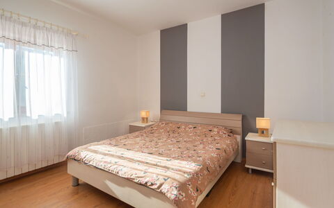 Pula Krnica 120: Bedroom, Bed, Furniture, Room, Property, Mattress, Bed Sheet, Bed Frame, Interior Design, Floor
