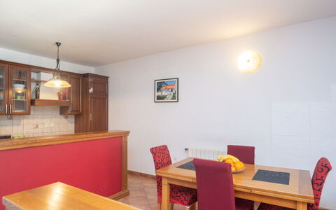 Pula Krnica 120: Room, Property, Building, Furniture, Interior Design, House, Real Estate, Table, Floor, Ceiling