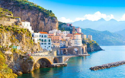 Loft In Sorrento: Water, Sky, Mountain, Building, Water Resources, Plant, Blue, Azure, Nature, Natural Landscape