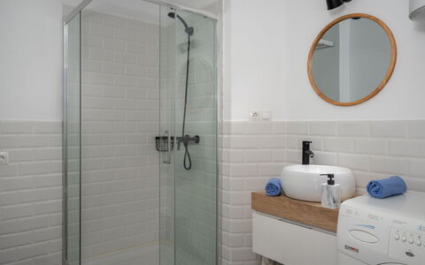 La Dorada: Bathroom, Room, Property, Tile, Plumbing Fixture, Tap, Architecture, Floor, Shower, Material Property