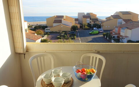 Narbonne-Plage 120: Daytime, Property, Building, Furniture, Table, Plant, Window, Azure, Chair, Sky