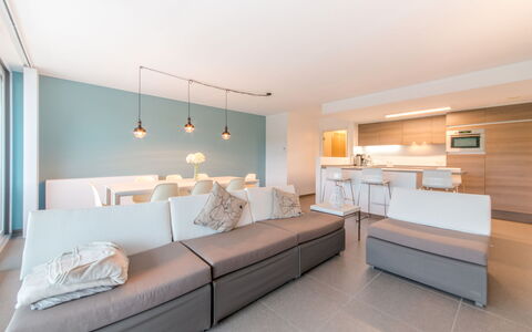Costae with Balcony: Bedroom, Furniture, Room, Bed, Property, Interior Design, Bed Sheet, Bedding, Ceiling, Bed Frame