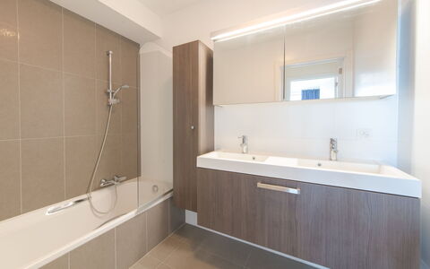 Costae with Balcony: Bathroom, Property, Room, Tile, Interior Design, Wall, Tap, Floor, Bathtub, Architecture
