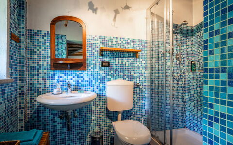 Alexandra: Mirror, Plumbing Fixture, Property, Sink, Tap, Purple, Blue, Light, Azure, Bathroom