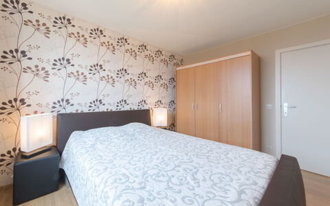 Calista 213 with Balcony: Building, Furniture, Property, Comfort, Light, Bed, Wood, Architecture, Lighting, Interior Design
