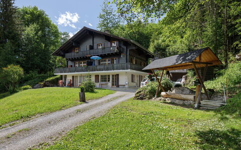Les Diablerets 600: Tree, House, Home, Cottage, Rural Area, Human Settlement, Estate, Farmhouse, Porch, Lawn