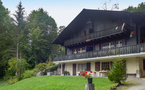 Les Diablerets 600: House, Home, Cottage, Roof, Rural Area, Estate, Porch, Farmhouse, Lawn, Garden