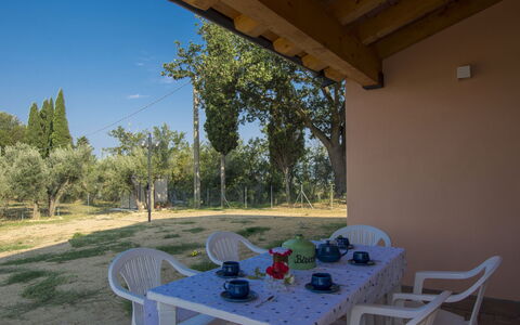 La Rocchetta: Property, Table, Furniture, House, Room, Real Estate, Patio, Building, Tree, Porch