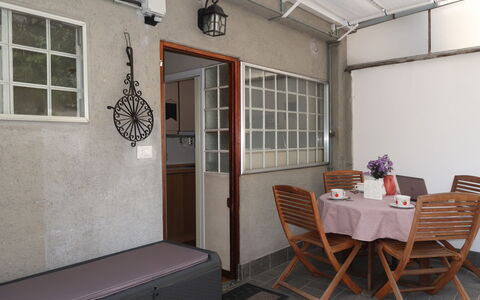 Colombaio: Furniture, Property, Table, Window, Chair, Door, Lighting, Interior Design, Wood
