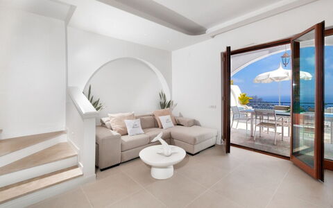 Villa Nerano: Flooring, Interior Design, Floor, Furniture, Ceiling, Apartment, Home, Chair, Living Room