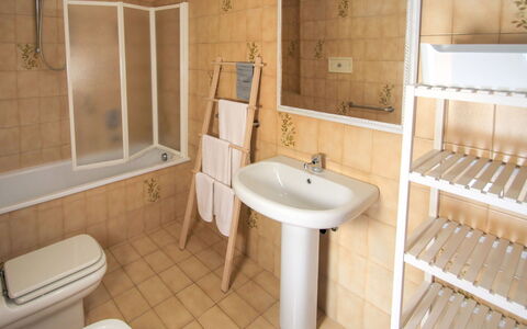 Angela: Bathroom, Property, Room, Interior Design, Tile, Architecture, Plumbing Fixture, Floor, Building, Toilet