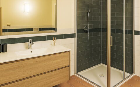 Crespina Lorenzana 100: Plumbing Fixture, Bathroom, Flooring, Bathroom Cabinet, Floor, Interior Design, Bathroom Sink, Plumbing, Tile, Mirror