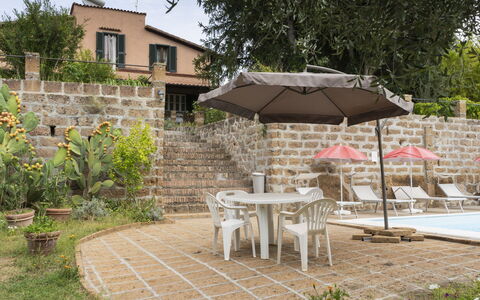 Lago di Vico 645: Plant, Furniture, Property, Building, Table, Window, Flower, Chair, Tree, Outdoor Furniture