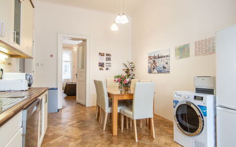 Spa Residence: Cabinetry, Furniture, Property, Table, Countertop, Laundry Room, Houseplant, Wood, Kitchen, Plant