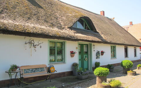 Brigitte: Plant, Sky, Building, Property, Window, Thatching, House, Outdoor Bench, Door, Cottage
