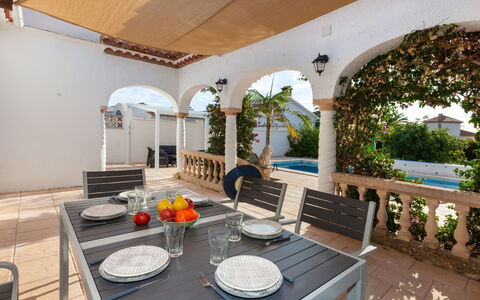Villa del Capitan: Property, Interior Design, Room, Table, Real Estate, Outdoor Furniture, Furniture, Ceiling, Outdoor Table, Interior Design