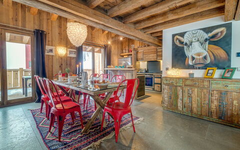 Denali: Furniture, Property, Table, Building, Picture Frame, Wood, Chair, Lighting, Interior Design, Flooring