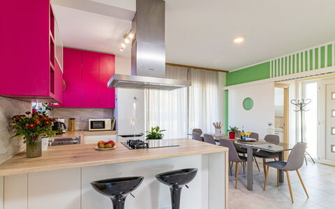 Villa May: Room, Interior Design, Floor, Flooring, Glass, Countertop, Ceiling, Furniture, Interior Design
