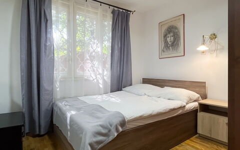 Kiwi: Bed, Furniture, Bedroom, Bedding, Interior Design, Floor, Bed Sheet, Wood, Flooring, Room
