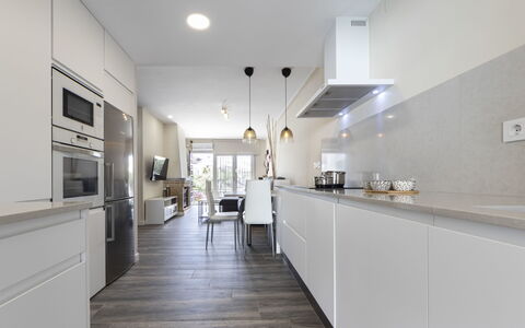 Aeris: Lighting, Floor, Property, Interior Design, Room, Wall, Ceiling, Flooring, Light Fixture, Countertop