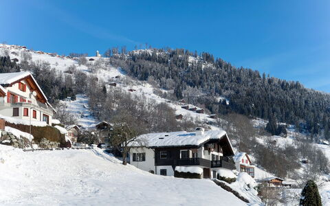 Wohnung Nr.2: Snow, Mountain, Sky, Property, Window, Building, Cloud, House, Tree, Slope