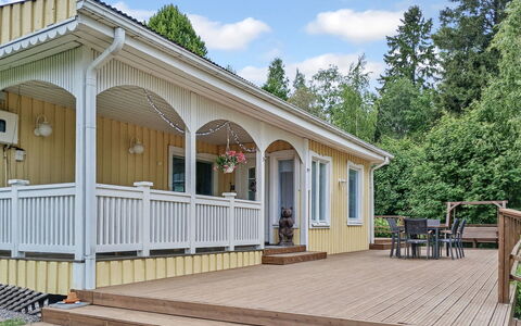 Salmiranta: Furniture, Chair, Outdoor Furniture, Table, Wood, Outdoor Table, Kitchen & Dining Room Table, Shade, Garden, Umbrella