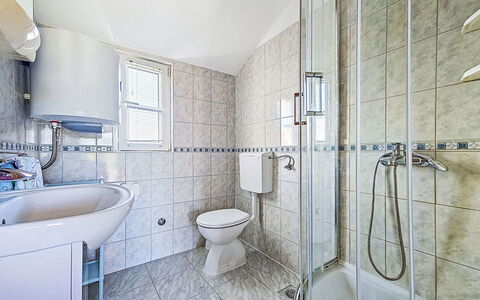 Tone: Plumbing Fixture, Flooring, Floor, Interior Design, Bathroom, Ceiling, Plumbing, Room, Tap, Tile