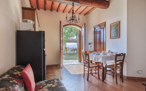 Castelfranco di Sopra 649: Table, Property, Furniture, Building, Wood, Interior Design, Window, Architecture, Chair, Floor