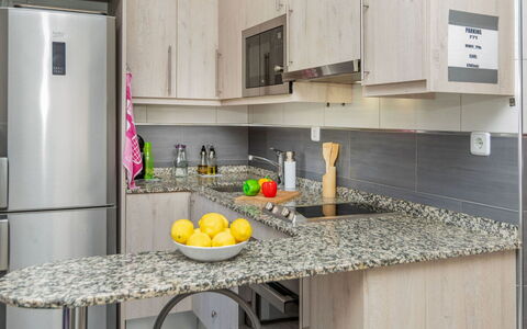 Cloud: Kitchen, Kitchen Appliance, Countertop, Furniture, Major Appliance, Interior Design, Flooring, Cabinetry, Wood, Floor