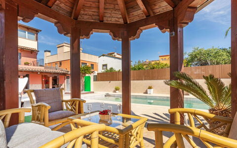 Masia Blanca: Home, Shade, Wood Stain, Balcony, Outdoor Structure, Design, Eco Hotel, Resort, Courtyard, Villa