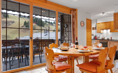 Le Hameau: Table, Furniture, Property, Chair, Tableware, Wood, Interior Design, Window, Kitchen & Dining Room Table, Floor