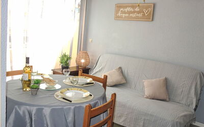 Les Mas de la Mer 250.6: Furniture, Interior Design, Textile, Room, Table, Floor, Flooring, Lighting, Linens, Chair