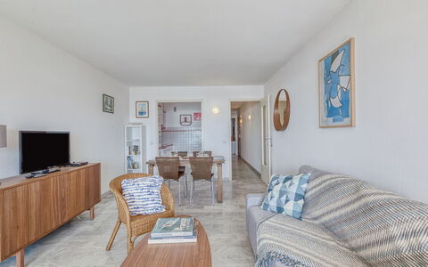 Les Mimosas: Picture Frame, Furniture, Property, Azure, Table, Wood, Comfort, Building, Cabinetry, Interior Design