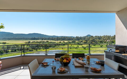 Porto Vecchio 112: Sky, Table, Furniture, Daytime, Property, Plant, Mountain, Azure, Chair, Nature