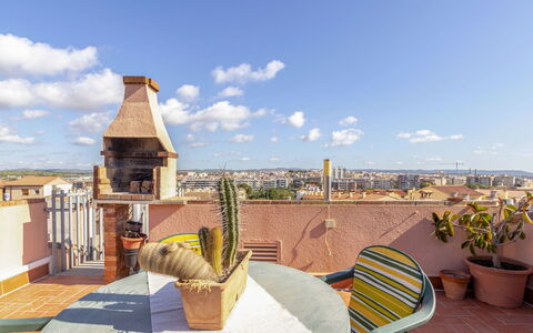 Torrepuerto: Sky, Cloud, Plant, Building, Azure, Flowerpot, Outdoor Furniture, Shade, Leisure