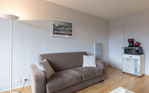 La Pecherie: Couch, Property, Furniture, Picture Frame, Comfort, Wood, Living Room, Lighting, Interior Design, Studio Couch