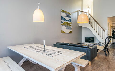 Skivillas 78 Ukkohalla (1): Furniture, Chair, Outdoor Furniture, Table, Wood, Outdoor Table, Kitchen & Dining Room Table, Shade, Garden, Umbrella